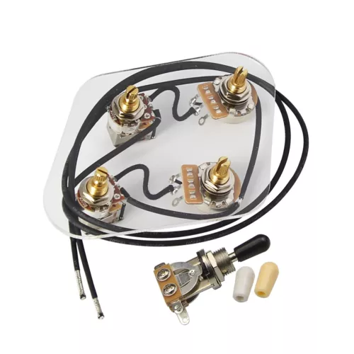 LP Guitar Pre-Wired Harness Kit 3 Way Switch Push-Push Pots 500K with Coil Split