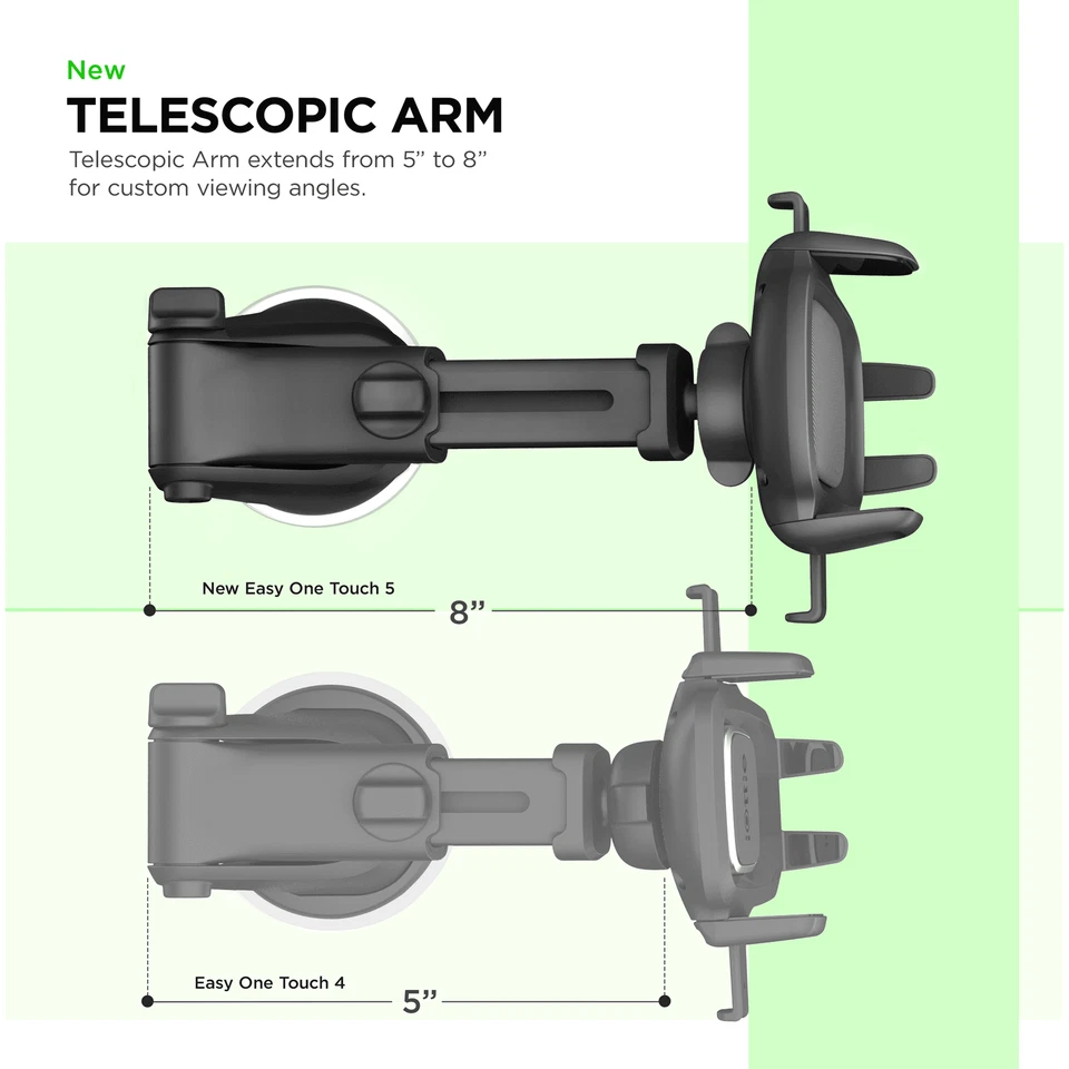 iOttie HLCRIO125 Easy One Touch 4 Dash and Windshield Car Mount - Black - Image 4 of 4