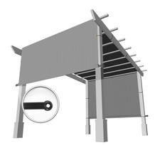 8ft Breathable Pergola Sun Shade Cover Patio Replacement Awning Canopy w/ Rod