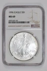 1996 SILVER AMERICAN EAGLE NGC MS69
