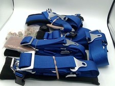 4 Point Harness Heavy Duty Buckle Upgraded 2 Inch Blue Straps Compatible Wit...