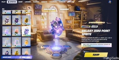 Fortnite Sprites Galaxy Zero Point Sprite Level 5 MASTERED (Digital Index Only)