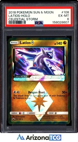 Pokemon 2018 Latios Prism Star 108/168 Holo Prism Star Celestial Storm PSA 6