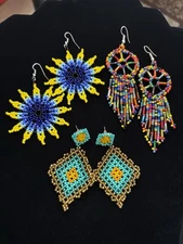 Aretes De Chaquira Artesanales