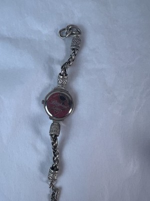 vtg retired brighton calgary silver tone watch braided toggle clasp new battery Brighton CALGARY Silver Braided Chain Round Face Toggle  main image 3