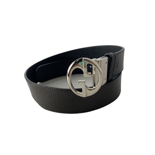 GUCCI Leather Belt, Black, Plain, Men's 449715