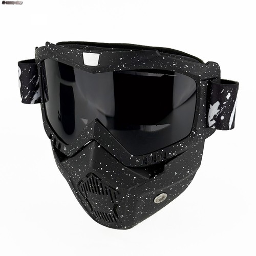 Motorcycle Goggles Motocross Detachable Face Mask ATV MTB Racing Safety Eyewear - Foto 13 di 19