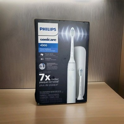 New Philips Sonicare 4300 Power Toothbrush With Travel Case