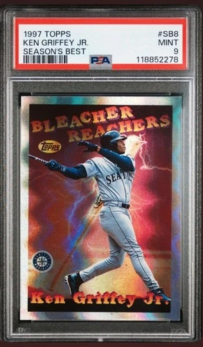 🔥 1997 TOPPS KEN GRIFFEY JR #SB8 SEASON'S BEST BLEACHER REACHERS PSA 9 HOF