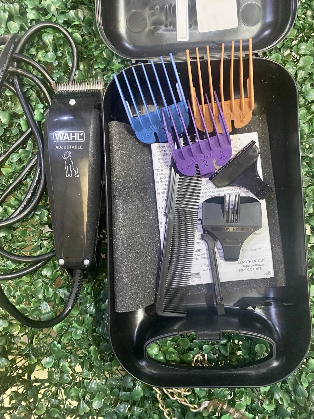 WAHL Adjustable Pet Clipper Set for Dogs – Includes Guides & Case – Works Great!