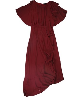 Marella Womens Maracas Off-Shoulder Dress, redwine, 10