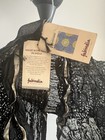 NWT Fabindia Bandhani Shawl Dupatta Scarf Stole Silk & Cotton Black & Gold 80" — photo 7