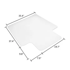 PVC Protective Floor Mat, 47"x35" Furniture & Chair Scratch Guard, Transparent