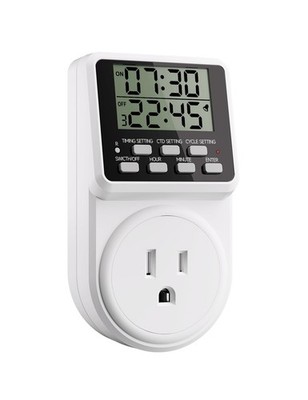 Techbee Digital Infinite Repeat Cycle Intermittent Timer Plug for Electrical Out