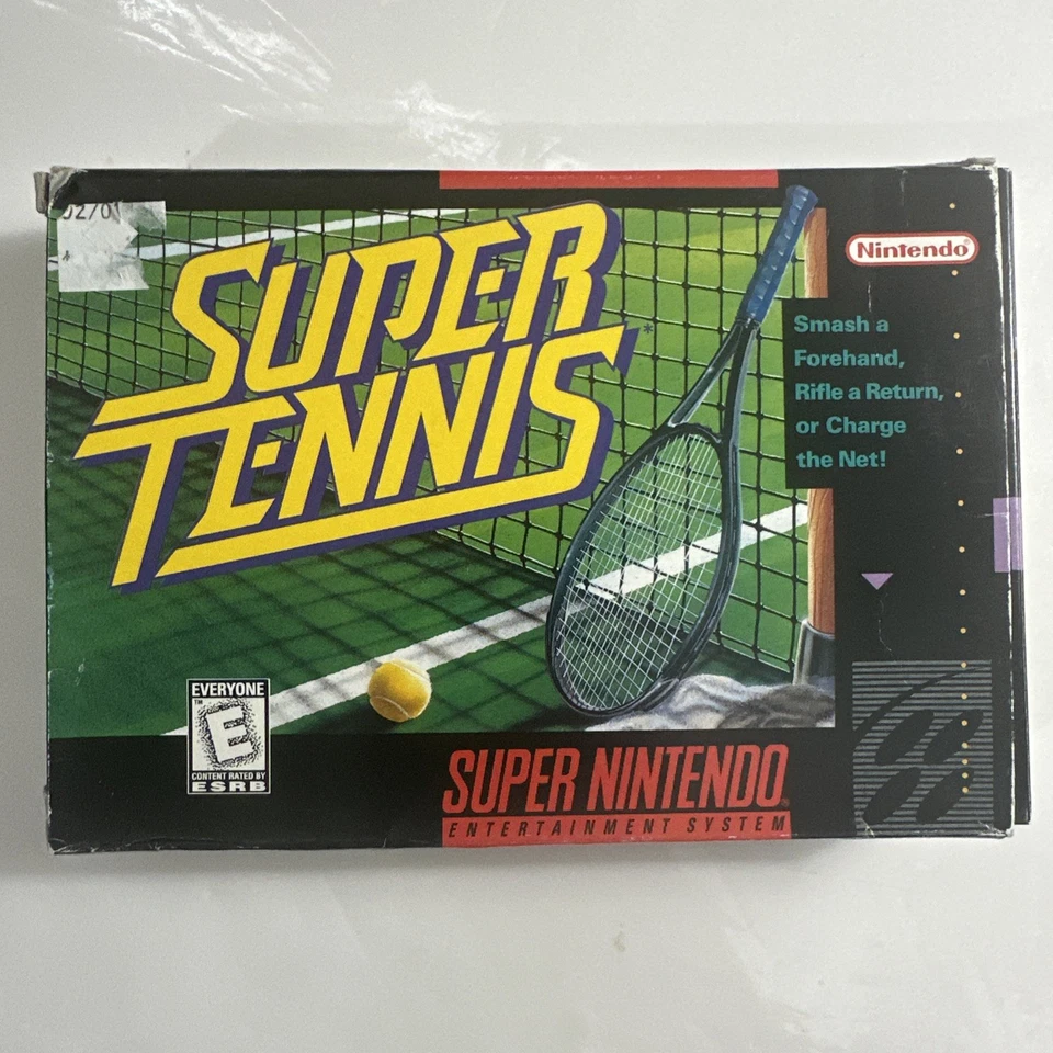 Super Tennis (Super Nintendo, SNES) CIB Complete W/ Inserts & Protector - Tested - Image 2 of 4