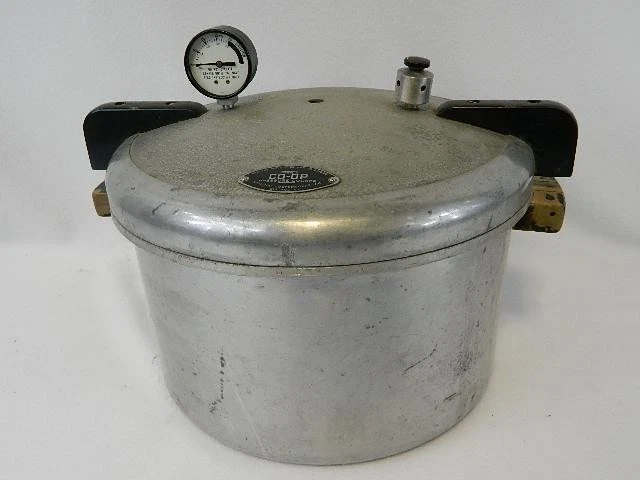 Vintage CO-OP 16 Quart Model “A” Cast Aluminum Pressure Cooker