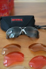 BOLLE Sunglasses-PAROLE-Silver-Vintage-Wrap with 4 Lenses, RX insert and Case