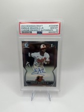 2023 Bowman Draft Enrique Bradfield Jr. Chrome Auto 1st #CDA-EBR Orioles PSA 10
