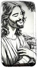 10 ozt 999 Fine Silver Art Bar- JESUS - ADAMO TECHNE- Limited Edition 63.79 per troy oz