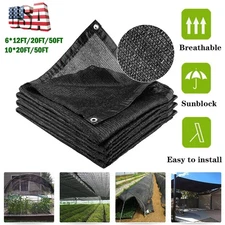 60% Sun Shade Cloth with Grommets Pergola Canopy Cover Patio Mesh Tarp Screens
