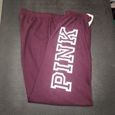 SZ LARGE VICTORIA'S SECRET VS PINK EVERYDAY CLASSIC FIT SWEATPANTS JOGGERS.