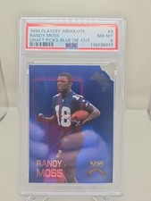 1998 Playoff Absolute- Draft Picks- Blue Die Cut Randy Moss #9 PSA 8 Rookie RC