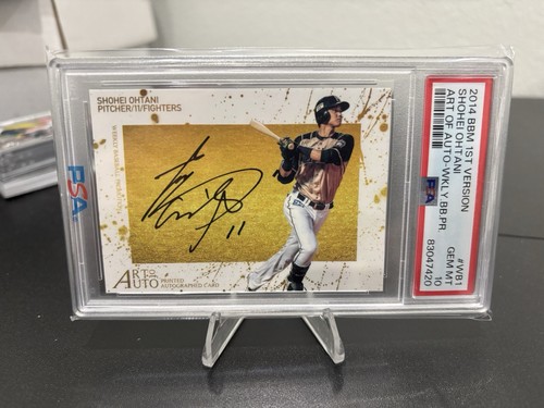 SHOHEI OHTANI PSA 10 2014 BBM 1ST VERSION #WB1 ART OF AUTO RC PRINTED AUTOGRAPH