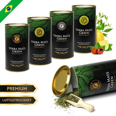 Yerba Mate Green 300g Premium Dose Tee Wachmacher Ohne Staub - Sortenwahl