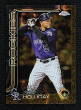 2025 Topps Gilded Collection Gold Lava Refractor 1/10 Matt Holliday #143 0t9q