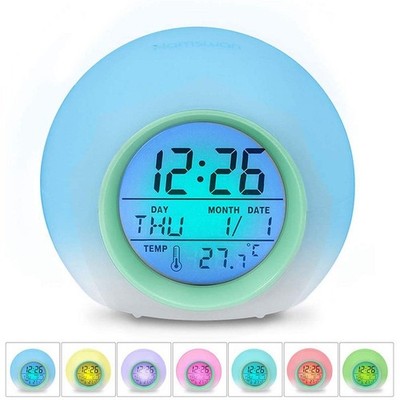 Digital Alarm Wecker Wake UP Farbwechsel Nachtlicht Für Baby, Kinder, Erwachsene