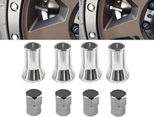 C20018 TR414 - Universal TPMS Chrome Valve Stem Sleeve Covers and Cap Dress