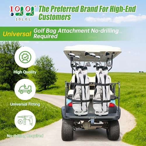 Universal Golf Bag Attachment No-drilling Required Golf Bag Holder Rack for - Picture 3 of 7
