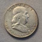1957-D 50C 90% SILVER Franklin Half Dollar