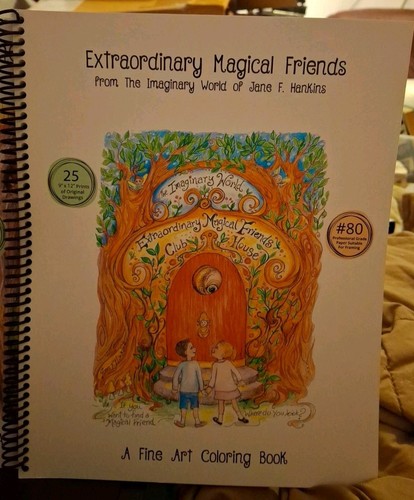 3 From Jane F Hankins. Imaginary World Coloring Books. 2 Brand New-1 Has 23/25 - Picture 2 of 9