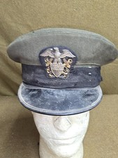 WWII US Navy Officer's Visored Cap SEE DESC