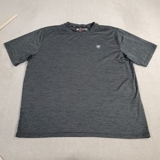 Ariat Tek Heat Series Shirt Mens Extra Large Gray Performance Stretch Heather