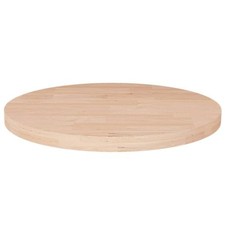 Solid Wood Oak Round Table Top Untreated Table Top Multi Colours/Sizes vidaXL