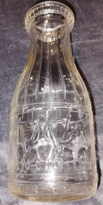 Wilson Dairy Co Clear Glass Half Pint Milk Bottle Atlantic City N.J.