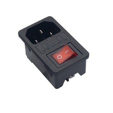 Steckdose mit Schalter Licht und Sicherung 3 in 1 Design f&uuml;r 3D Drucker