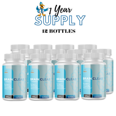 Brain Clear- Brain Support- 12 Bottles- 720 Capsules