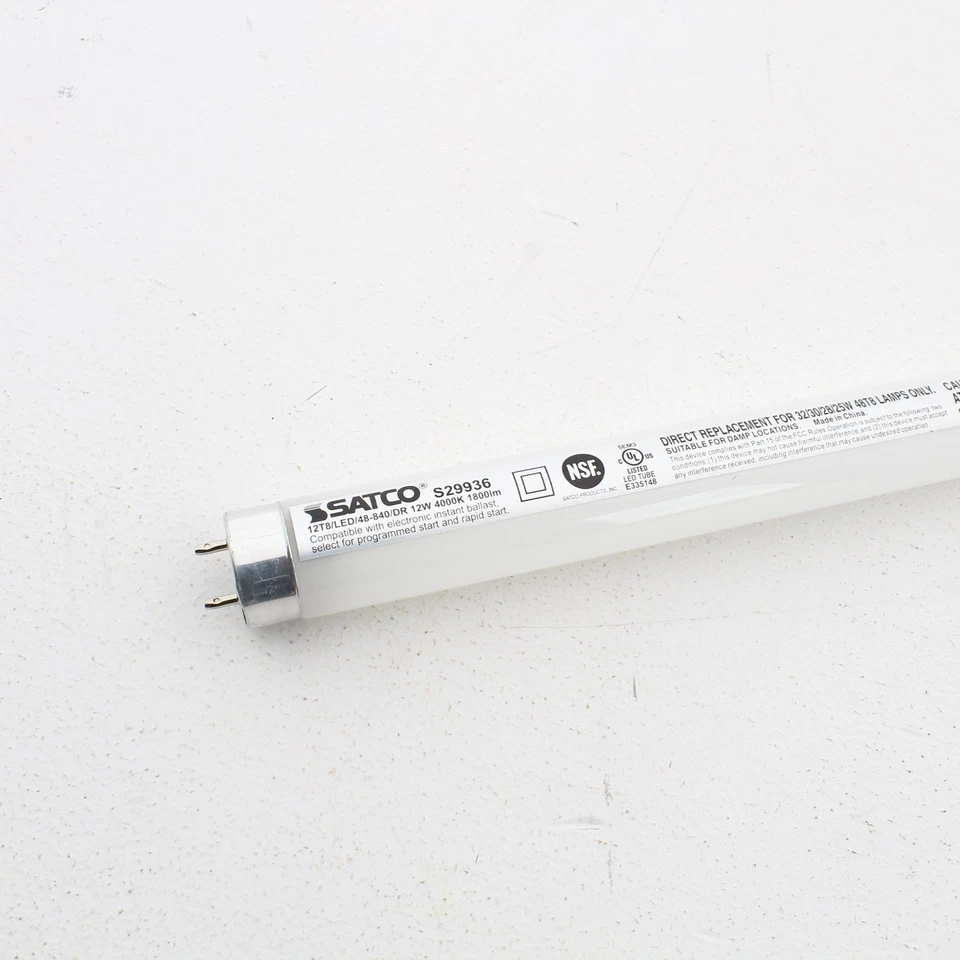 Satco S29936 Signature LED T8 Medium Bi Pin 12 Watt 120V 4000K Light Bulb - Image 2 of 4