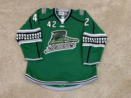 Florida Everblades Game Worn Used ECHL AK Authentic Minor Hockey Jersey 58