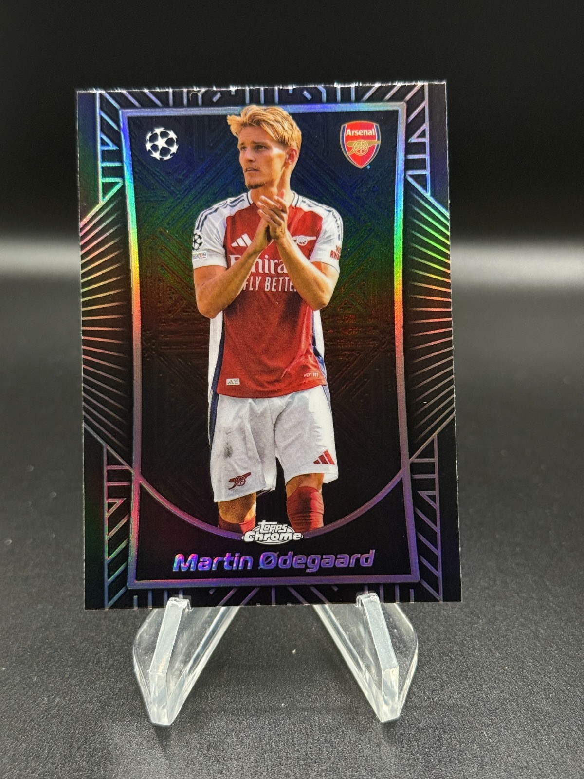 2024-25 Topps Chrome UEFA Martin Odegaard Shadow Etch Refractor #SE-2 SP