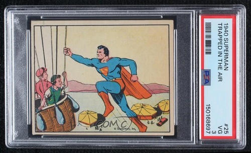 1940 Gum Inc Superman #25 Trapped In The Air