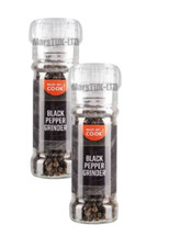 Ready, Set…Cook! Seasonings Dried Black Peppercorn & Salt Grinder x 2 Bottles