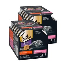 Sheba Perfect Portions Pate Wet Cat Food, Multipack, 2.6 oz, 6 ct, 2pk