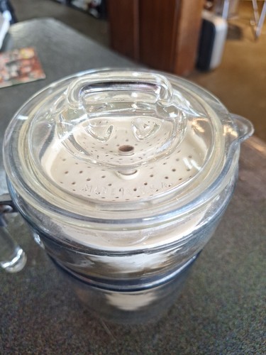 Vtg Clear Glass Pyrex Perculator Made In USA
