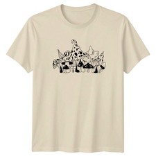 Skurril Wald Pilz Pilze Design T-Shirt Botanische Kunst Natur Geburtstag