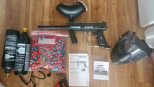 Paintball gun; paintball; co2 canisters and a face mask! This is a GREAT deal!