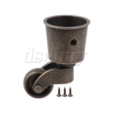 8 set ruote vintage rotonde girevoli a tazza per armadio tavolo pianoforte sedia